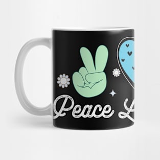 Peace Love Earth Funny Earth Day 2024 Mug